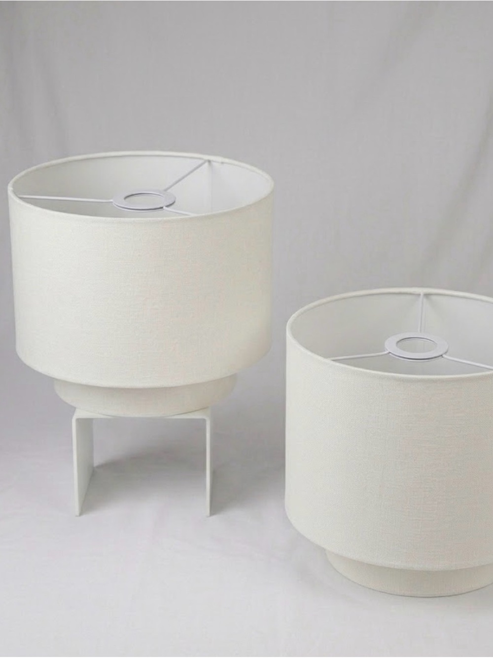 White Fabric Table Lamp Shade - 11.5” (2shades)